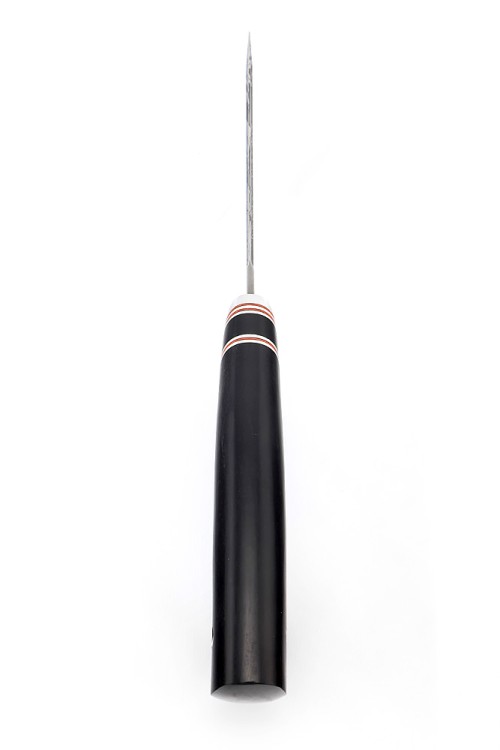 Нож Охотничий сталь D2 рукоять вставка акрил черный, черный граб 