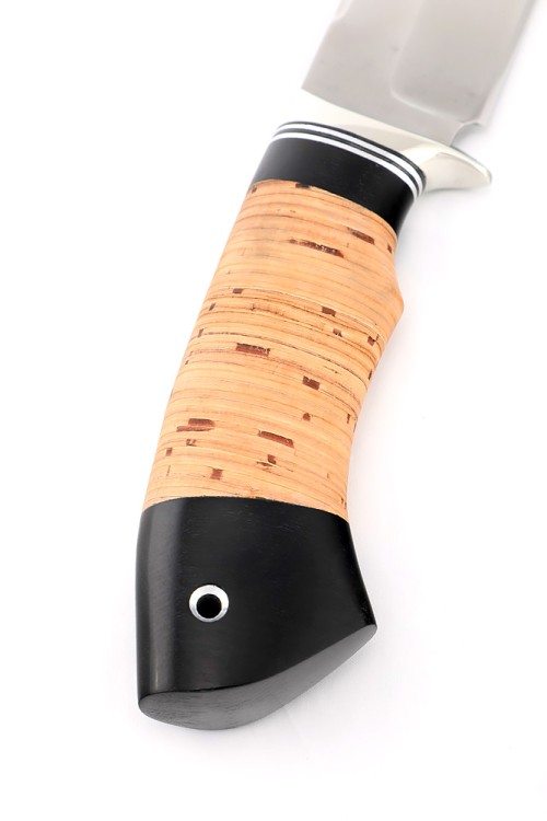 Нож Секач сталь Elmax рукоять мельхиор береста 