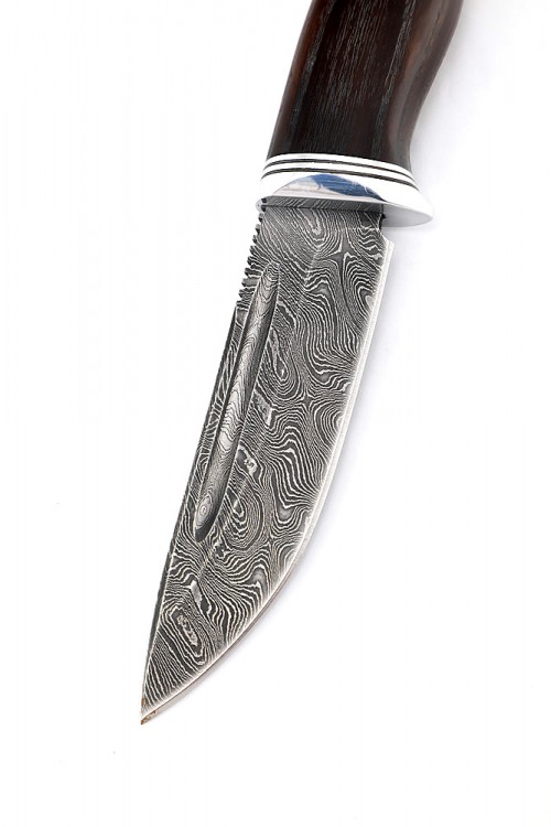 Нож Малыш сталь дамаск рукоять термоциклированая ясень 