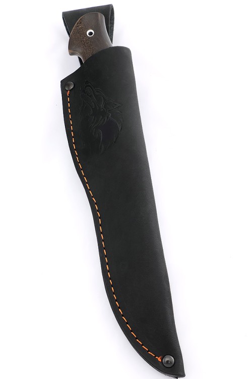 Нож Вятич сталь булат рукоять мельхиор, карельская береза коричневая  Нож Вятич сталь булат рукоять мельхиор, карельская береза коричневая