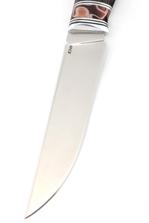 Нож Разделочный сталь К340 рукоять акрил коричневый, венге ФОРМОВАННЫЕ НОЖНЫ 