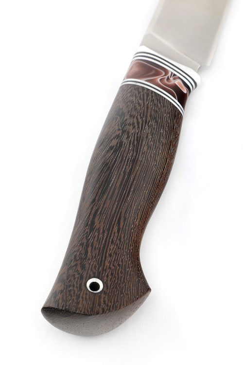 Нож Разделочный сталь К340 рукоять акрил коричневый, венге ФОРМОВАННЫЕ НОЖНЫ 