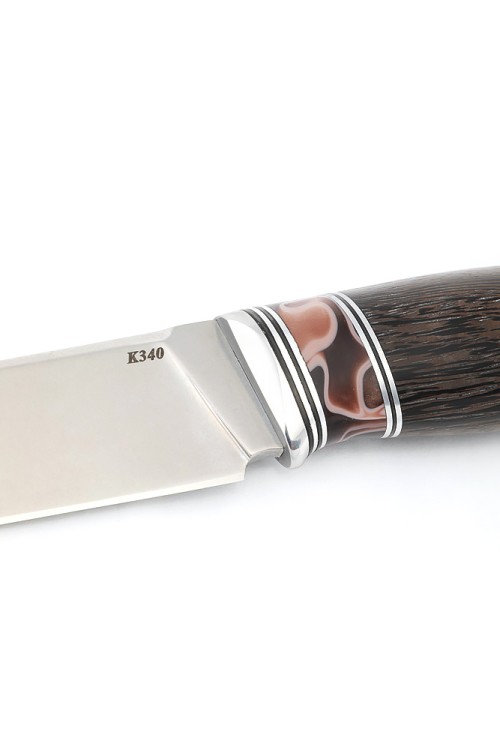 Нож Разделочный сталь К340 рукоять акрил коричневый, венге ФОРМОВАННЫЕ НОЖНЫ 