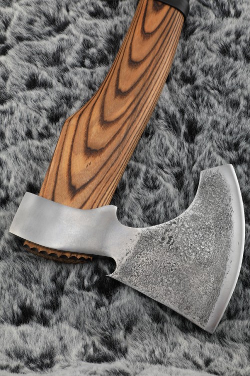 Топор большой №3 (композитный сплав У10+ХВГ, рукоять - ясень+кожа) 