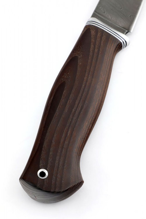 Нож Разделочный сталь дамаск рукоять термоциклированный ясень 