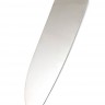 Кухонный нож Сантоку средний кованая сталь х12мф рукоять черный граб, цельнометаллический 