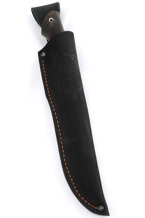 Нож Путник сталь Elmax рукоять вставка акрил белый, карельская береза коричневая  Нож Путник сталь Elmax рукоять вставка акрил белый, карельская береза коричневая