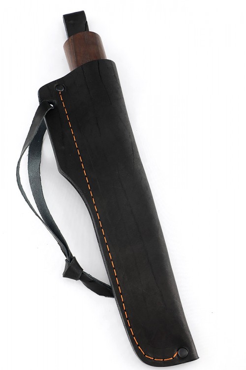 Нож Северный №3 сталь дамаск кованый дол рукоять вставка рог лося термоциклированный ясень 