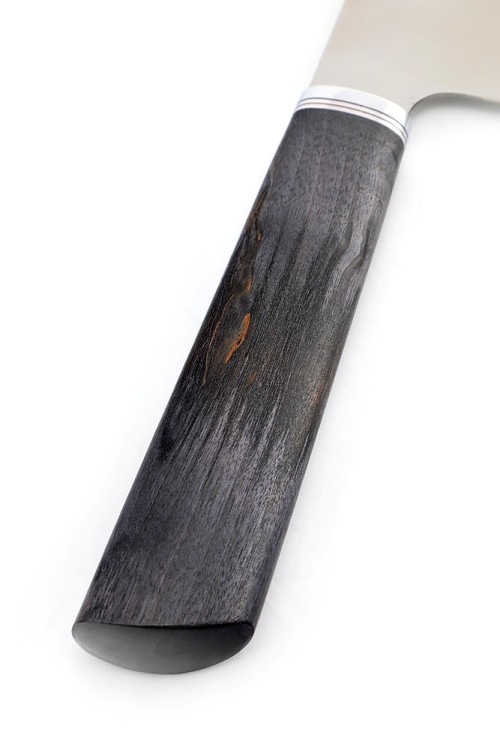 Овощной топорик Накири (95х18 - сатин, рукоять карельская береза фиолетовая) 