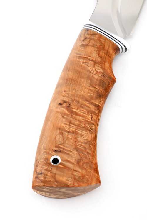 Нож Щучий кованая сталь х12мф-долы, рукоять карельская береза, ФОРМОВАННЫЕ НОЖНЫ 