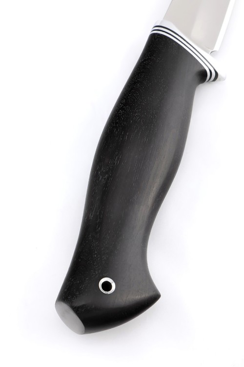 Нож Белуга сталь кованая Х12МФ рукоять черный граб 