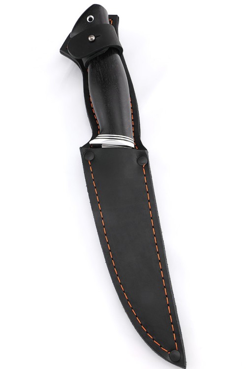 Нож Белуга сталь кованая Х12МФ рукоять черный граб 