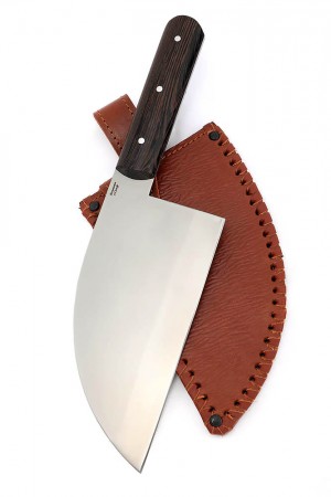Нож Сербский сталь х12мф цельнометаллический дерево венге