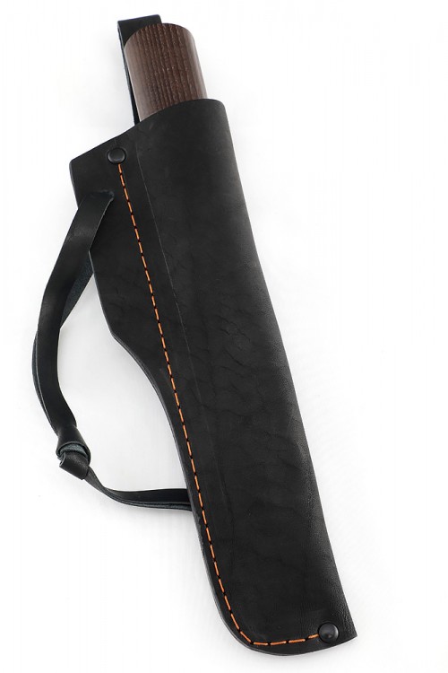 Нож Северный №2 сталь дамаск кованый дол рукоять вставка рог лося термоциклированный ясень 