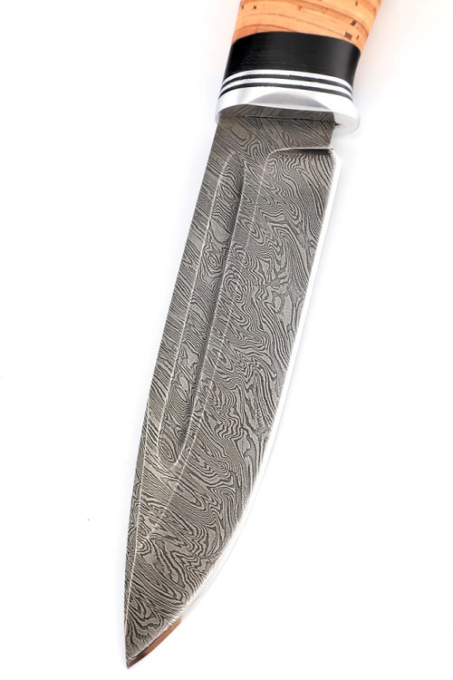 Нож Пеленгас сталь дамаск рукоять береста 