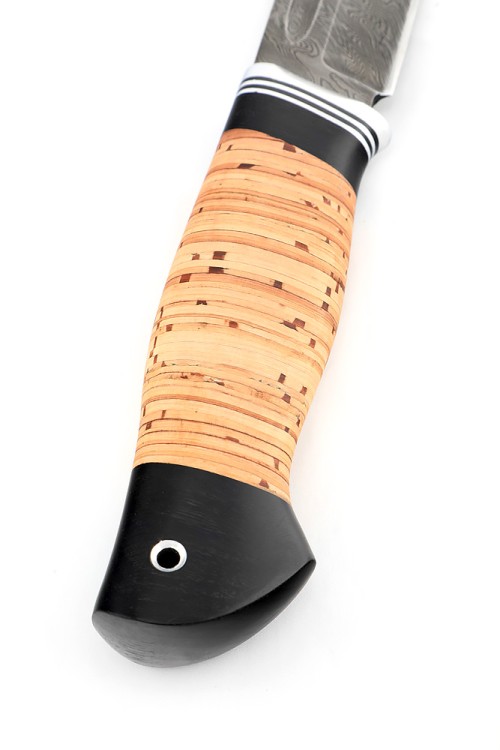 Нож Пеленгас сталь дамаск рукоять береста 