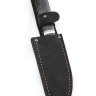 Кухонный нож Сантоку малый кованая сталь 95x18 рукоять карельская береза фиолетовая 