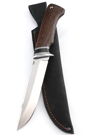 Нож Гризли сталь кованая Х12МФ рукоять вставка черный граб, венге