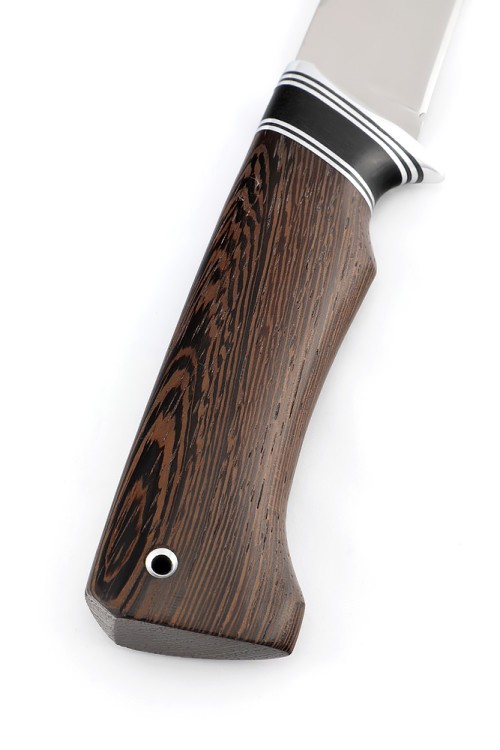 Нож Гризли сталь кованая Х12МФ рукоять вставка черный граб, венге 