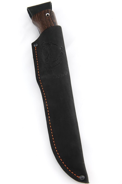 Нож Гризли сталь кованая Х12МФ рукоять вставка черный граб, венге 