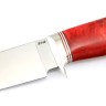 Нож Беркут сталь К340 рукоять мельхиор, карельская береза красная 