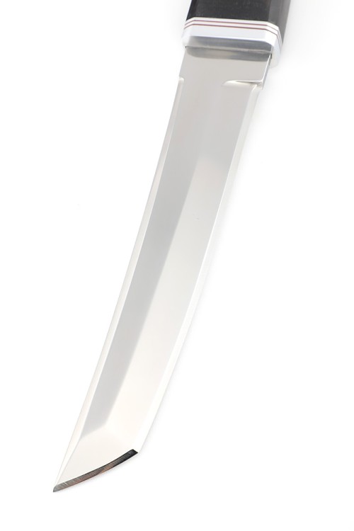 Нож Танто малый сталь кованая Х12МФ рукоять черный граб 