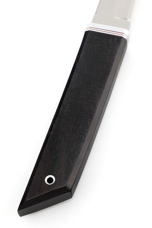 Нож Танто малый сталь кованая Х12МФ рукоять черный граб 