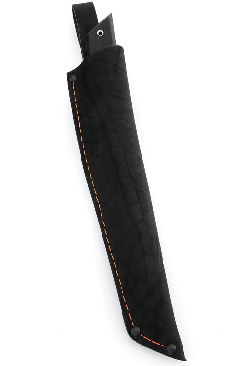 Нож Танто малый сталь кованая Х12МФ рукоять черный граб 