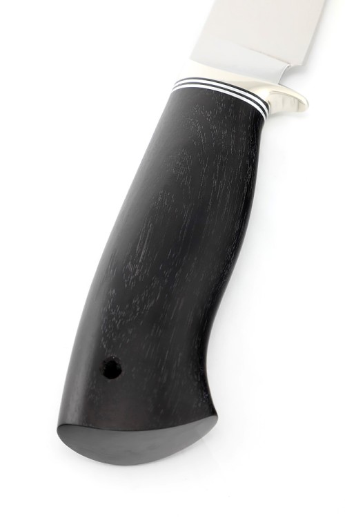 Нож Беркут сталь кованая 95Х18, рукоять мельхиор, черный граб 