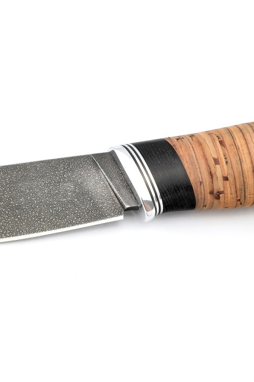 Нож Елец сталь ХВ5, рукоять береста 