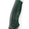 Нож Елец сталь К340 рукоять карельская береза зеленая 