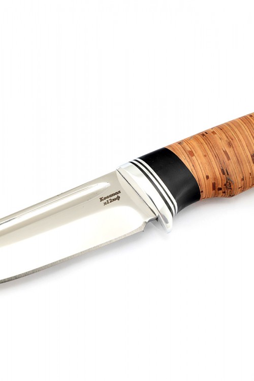 Нож Сурок сталь кованая х12мф рукоять береста 