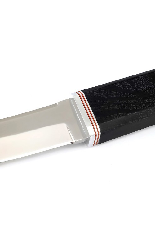 Нож Танто большой сталь кованая 95Х18 рукоять черный граб 