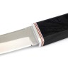 Нож Танто большой сталь кованая 95Х18 рукоять черный граб 