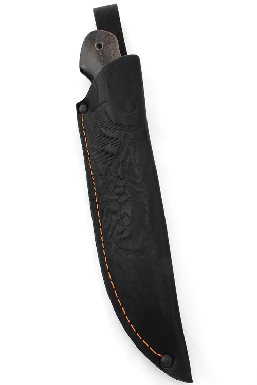 Нож Елец сталь К340 рукоять карельская береза коричневая 