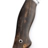 Нож Бекас сталь N690, фигурные долы, рукоять карельская береза коричневая 
