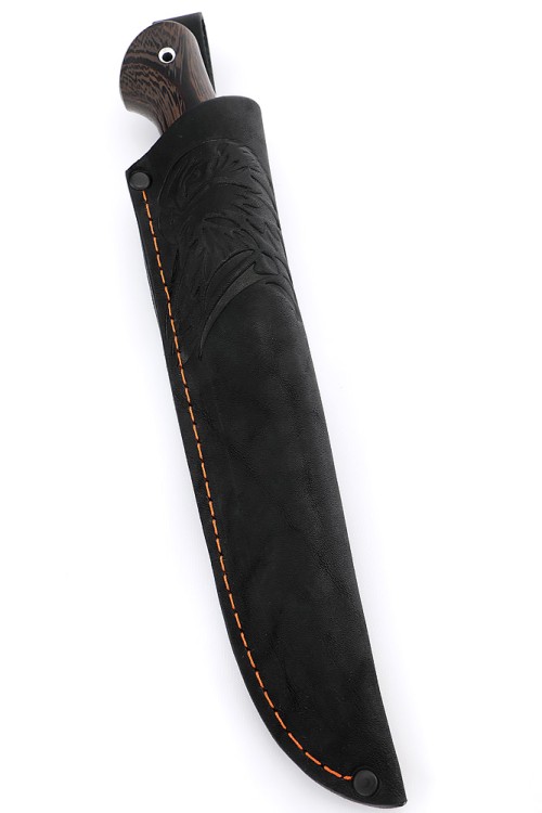 Нож Бекас сталь кованая Х12МФ, фигурные долы, рукоять венге 