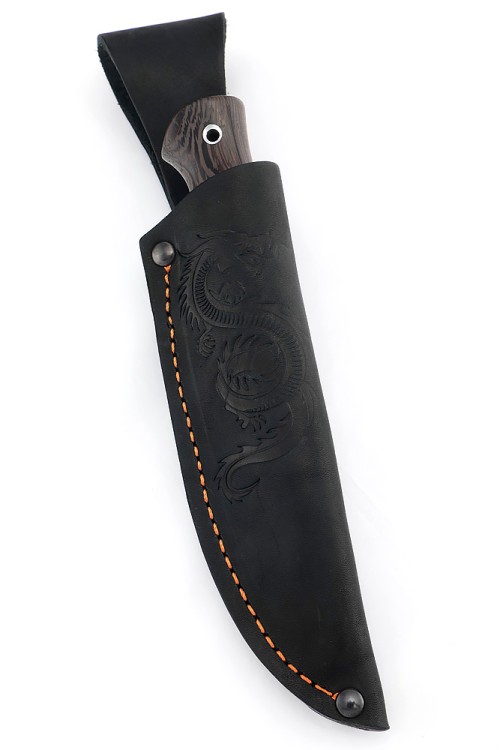 Нож Малыш сталь D2 рукоять вставка черный граб, венге 