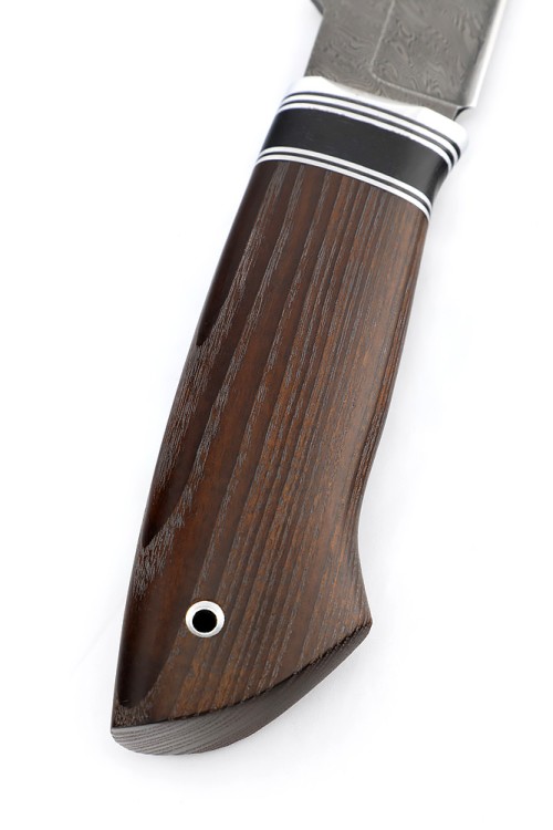 Нож Бурлак сталь дамаск рукоять вставка черный граб, венге 