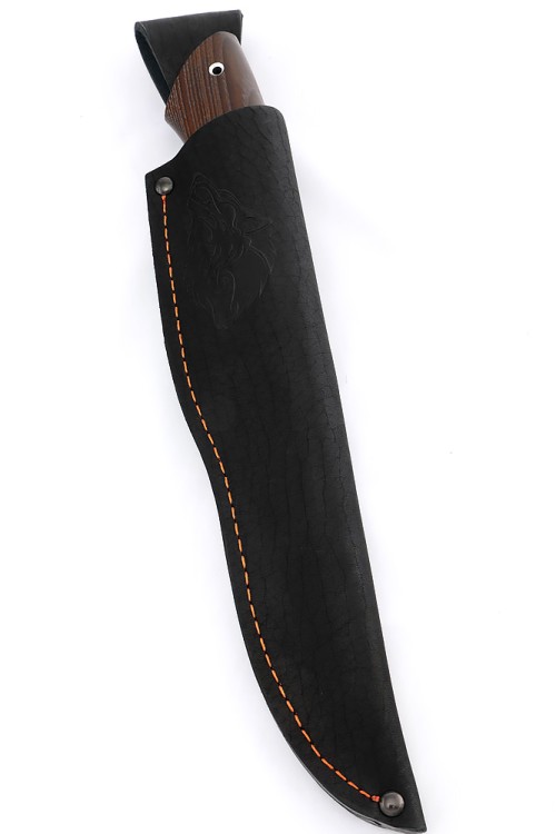 Нож Бурлак сталь дамаск рукоять вставка черный граб, венге 