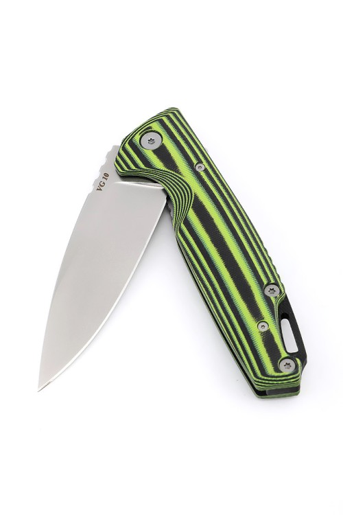 Нож складной Турист VG10 G10 черно-зеленая 