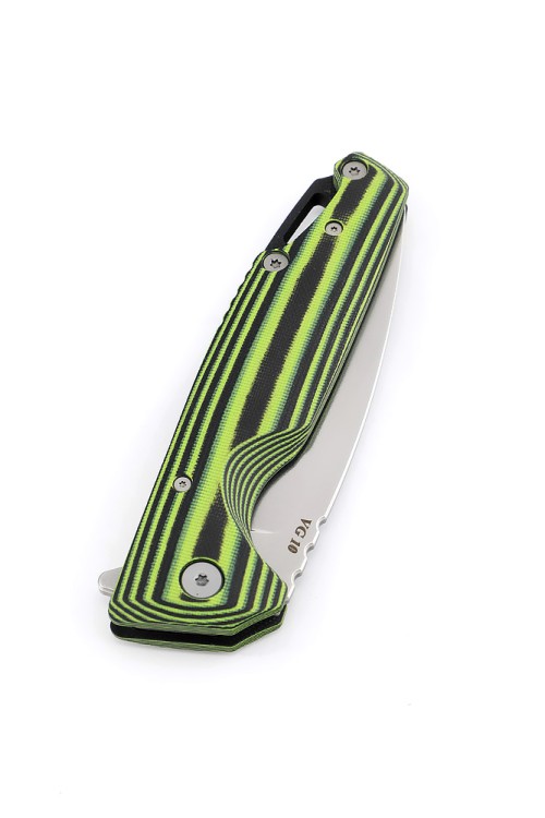 Нож складной Турист VG10 G10 черно-зеленая 