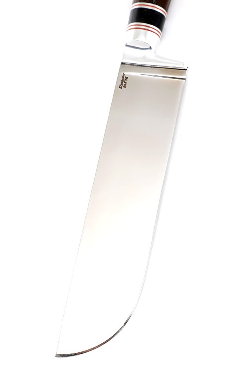 Нож Узбекский сталь кованая 95х18 рукоять ясень термоциклированный вставка черный граб 