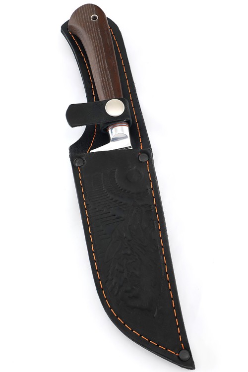 Нож Узбекский сталь кованая 95х18 рукоять ясень термоциклированный вставка черный граб 