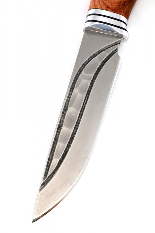 Нож Буран сталь К340 долы-камень рукоять бубинга 