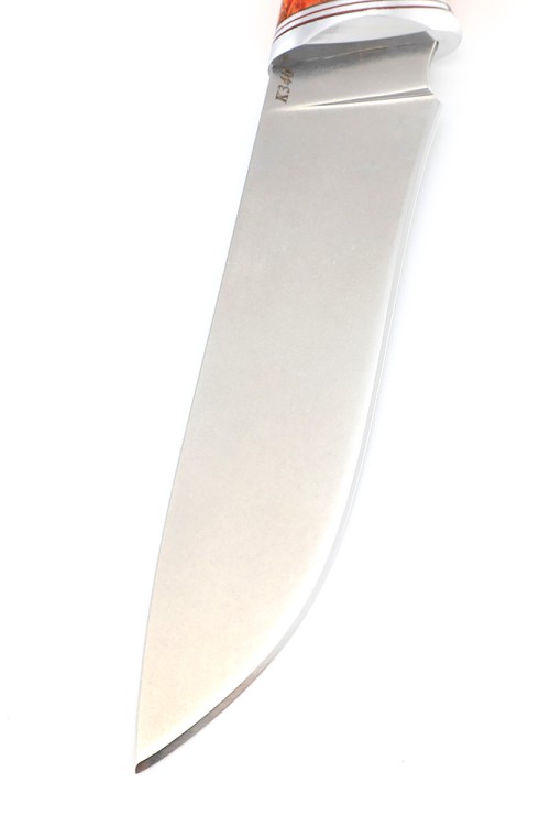 Нож Барс сталь К340 рукоять кап клена оранжевый 