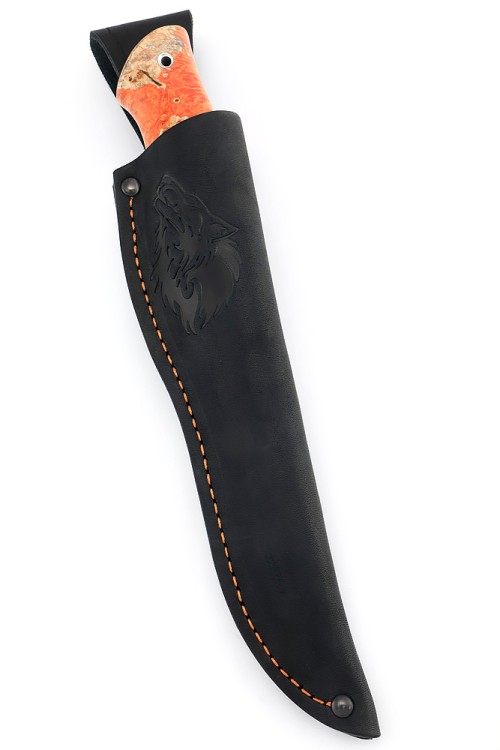 Нож Барс сталь К340 рукоять кап клена оранжевый 