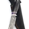 Нож Малыш сталь D2 рукоять вставка акрил фиолетовый, черный граб 