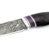 Нож Малыш сталь D2 рукоять вставка акрил фиолетовый, черный граб 