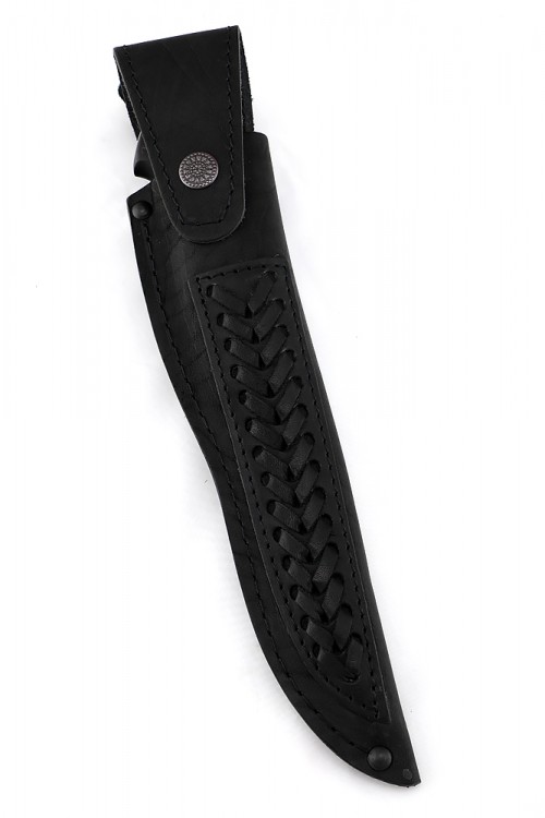 Нож №3 сталь М398, рукоять черный граб, вставка айронвуд, мозаичные пины 